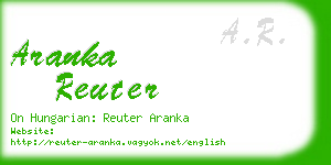 aranka reuter business card